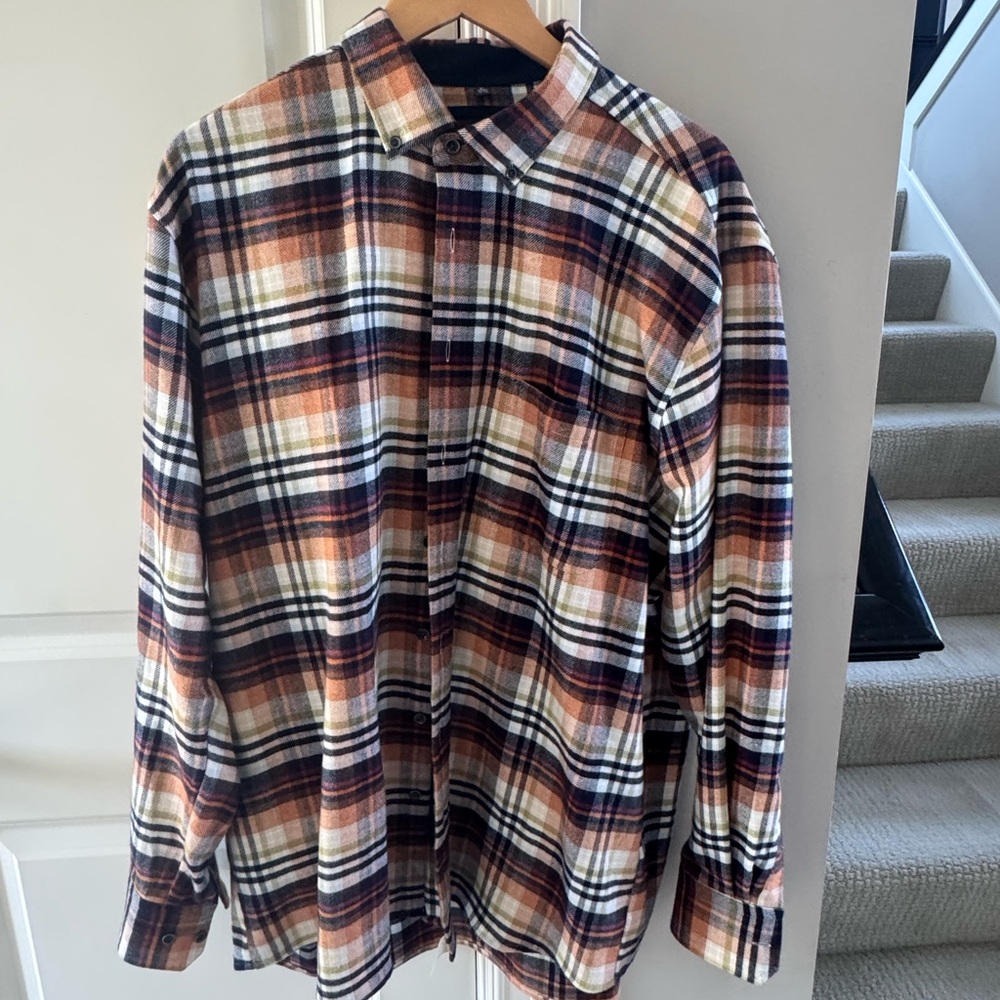 Men's Plaid Casual Button Down Shirt - Multicolor